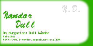 nandor dull business card